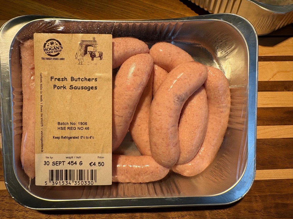 Hogan’s Farm Shop fresh butchers pork sausages