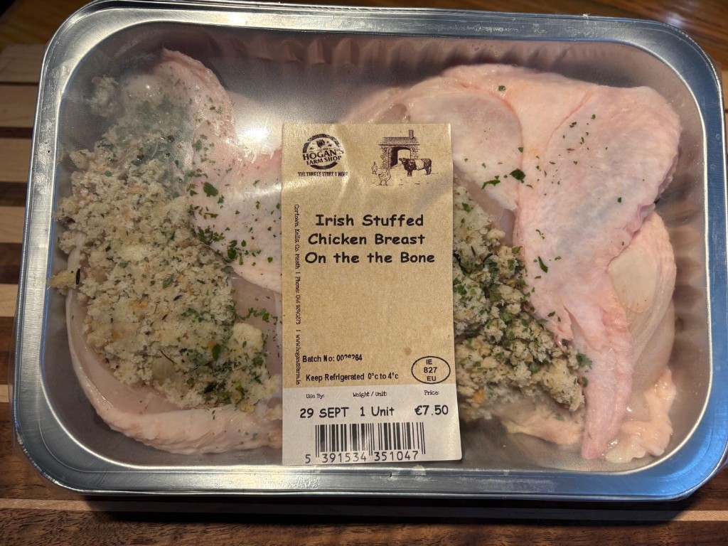 Hogan’s Farm Shop stuffed chicken breast on the bone