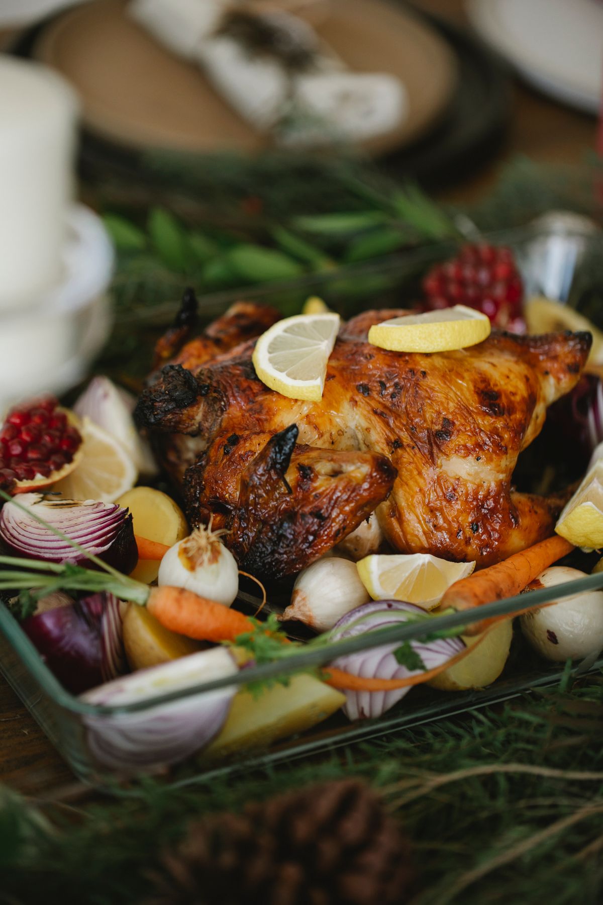 A whole fresh turkey ready for the oven